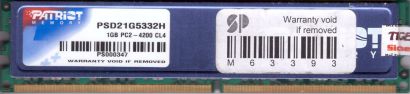 Patriot PSD21G5332H PC2-4200 1GB DDR2 533MHz CL4 Arbeitsspeicher RAM* r814