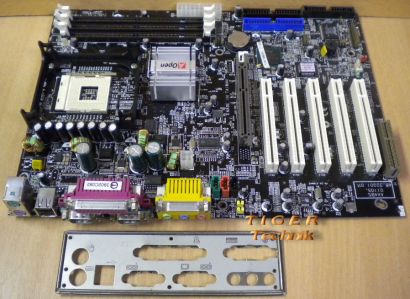 AOpen AX4BS Mainboard mit Blende * Sockel 478 * FSB400 * PC133 * AGP4x * m104