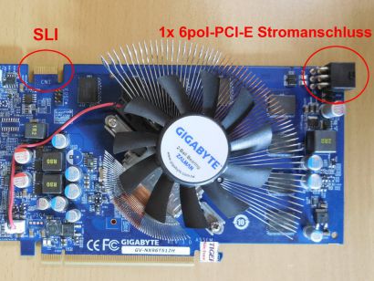 GIGABYTE GV-NX96T512H GeForce 9600GT 512MB 256B GDDR3 SLI PCI-E 2xDVI HDTV* g487