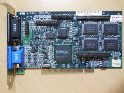 MATROX Mystique MY220P BIZ4I MGA-1164 Cyclone 4MB VGA Retro PCI Grafikkarte*g491
