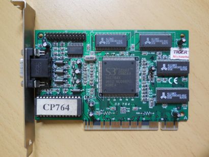 S3 Trio64 Crystal CP764 2MB 64bit VGA RETRO PCI Grafikkarte 486 386* g492