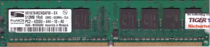 ProMOS V916764K24QAFW-E4 PC2-4200 512MB DDR2 533MHz Arbeitsspeicher RAM* r873