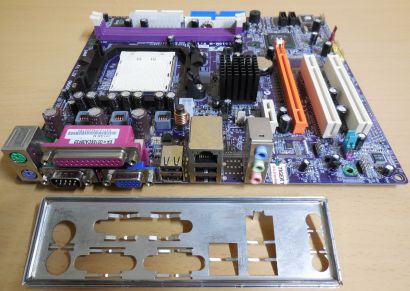 ECS Elitegroup C51GM-M V1.0 Mainboard +Blende AMD nForce410 Sockel AM2 VGA*m1014