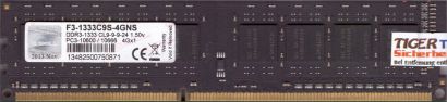 G.SKILL F3-1333C9S-4GNS PC3-10600 4GB DDR3 1333MHz CL9 Arbeitsspeicher RAM* r908