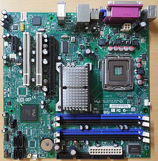 Intel D945GTP D945PLM Mainboard +Blende Sockel 775 PCIe DDR2 Audio VGA LAN*m1022