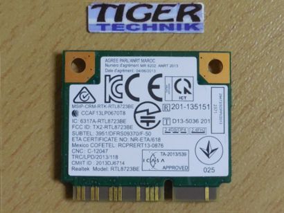 Lenovo 04W3818 20-200440 Realtek RTL8723BE Modul 802.11bgn WiFi Wireless BT*wk15