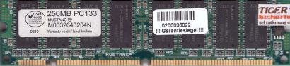 Mustang M0032643204N PC133 256MB SDRAM 133MHz Arbeitsspeicher SD RAM* r976