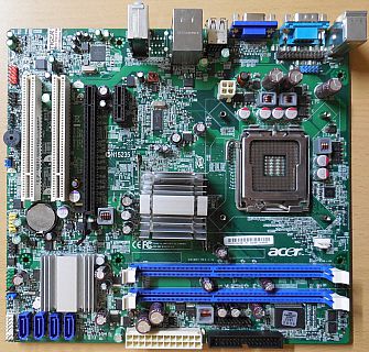 Acer Veriton M275 Mainboard +Blende Foxconn G41M07-1.0-6KSH Sockel 775 VGA*m1028