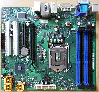 Fujitsu D2942-B12 GS1 Mainboard Intel H55 Sockel 1156 DDR3 VGA DVI Audio* m1029