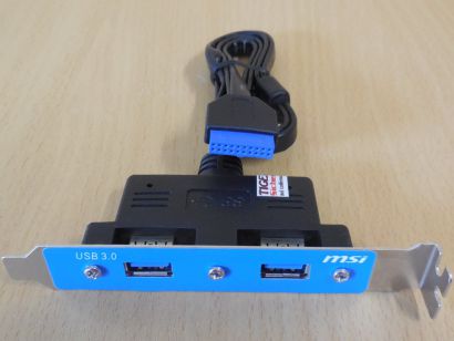 MSI 2 Port USB 3.0 Anschluss Slotblende Slot Blende Slotblech USB bracket* pz654