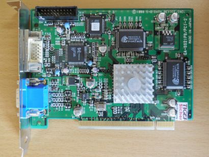 I/O Data Device INC. GA-SS21P8/PCI-2 Retro PCI Grafikbeschleunigerkarte* g563