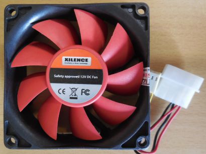 Xilence Red Wing Gehäuse Lüfter 80mm Safety Approved 12V FAN 3-pin Molex* GL138