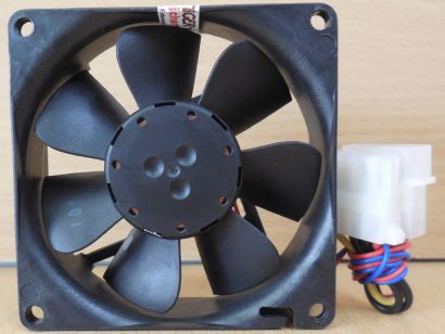 PAPST 8412 NGLE Gehäuse Lüfter schwarz 80mm 12V DC FAN 4-pin Molex* GL156