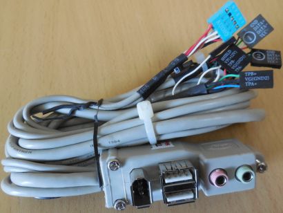Futen Front Panel Anschlüsse 2x USB2.0 IEEE1394 Firewire Audio Mikrofon* pz672