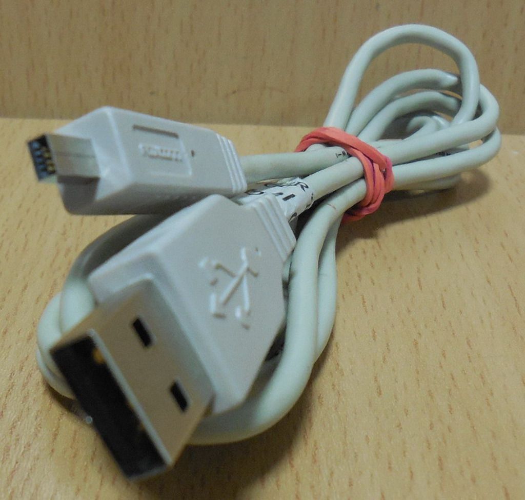 USB Kabel grau 1,5m für Fuji Kamera USB Typ A Stecker Typ Mini-B 4