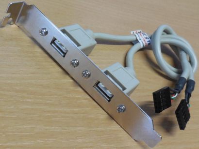 2 Port USB 2.0 Anschluss Slotblende Slot Blende Slotblech USB bracket* pz675