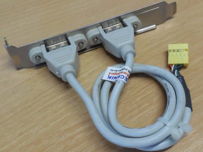 2 Port USB 2.0 Anschluss Slotblende Slot Blende Slotblech USB bracket* pz678