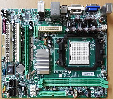 Biostar GF7050-M2 Ver 6.1 Mainboard +Blende Sockel AM2 VGA DVI NF68S-M2A* m1035