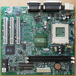 Acer Power SE V76M Mainboard +Blende Sockel 370 PCI Retro Serial USB SDRAM*m1037