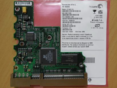 Seagate Barracuda ATA V ST340017A IDE PCB Controller Elektronik Platine* FE193