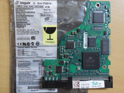 Seagate U6 Serie ST340810A 100139362 IDE PCB Controller Elektronik Platine*FE201