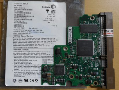 Seagate Barracuda ST380013A 100306044 PCB Controller Elektronik Platine* FE226