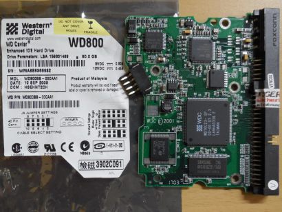 WD Caviar WD800 WD800BB-00CAA1 80GB IDE PCB Controller Elektronik Platine* FE231