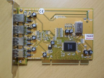 ANUBIS U020-62 V1.0 4 Port USB 2.0 Retro PCI Adapter Card Karte USS344S* sk65