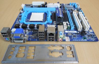 Gigabyte GA-MA78LMT-S2 Rev 3.4 Mainboard +Blende AMD 760G Sockel AM3 DDR3* m1044