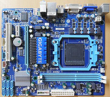 Gigabyte GA-78LMT-S2P Rev 3.1 Mainboard +Blende AMD 760G Sockel AM3+ DDR3* m1046