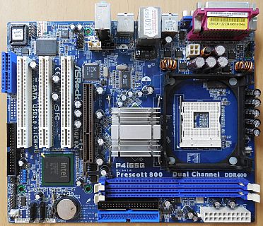 ASRock P4i65G Rev1.01 Mainboard +Blende Sockel 478 AGP DDR VGA Audio SATA* m1048