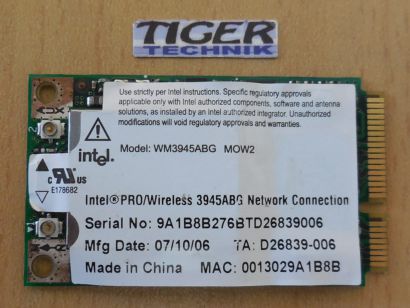 Intel WM3945ABG MOW2 Modul Pro Wireless 3945ABG Network 802.11abg WiFi* wk16