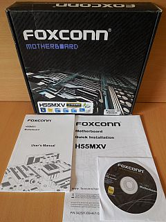 Foxconn H55MXV Rev1.0 Mainboard +Blende Sockel 1156 DDR3 PCIe LAN DVI VGA* m1049