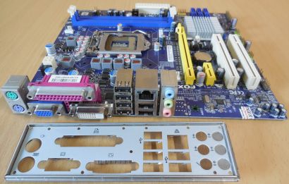 Foxconn H55MXV Rev1.0 Mainboard +Blende Sockel 1156 DDR3 PCIe LAN DVI VGA* m1049