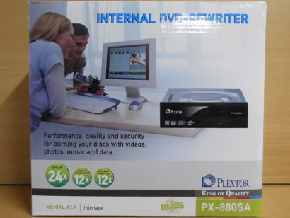 Plextor PX-880SA Super Multi DVD RW DL RAM Brenner SATA schwarz lightScribe*L570