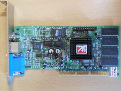 ATI Rage 128 Pro Ultra 32MB VGA Composite S-Video TVO RETRO AGP Grafikkarte*g604