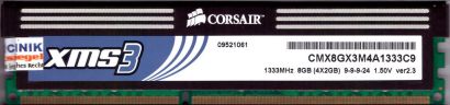 Corsair XMS3 8GB Kit 4x2GB CMX8GX3M4A1333C9 PC3-10600 DDR3 1333MHz CL9 RAM*r1019