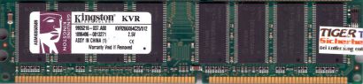 Kingston KVR266X64C25 512 PC-2100 512MB DDR1 266MHz 9905216-037.A00 RAM* r1028