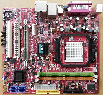 MSI MS-7327 Ver1.1 K9AGM2 Mainboard +Blende Sockel AM2 PCIe DDR2 GbLAN VGA*m1052