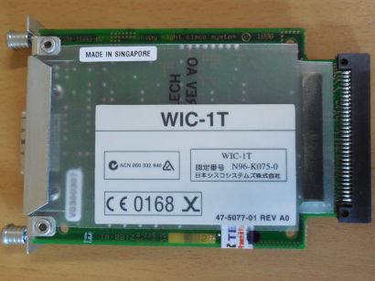 Cisco WIC-1T 47-5077-01 Rev A0 1 Port Modul Serial WAN Interface Card Karte*nw95