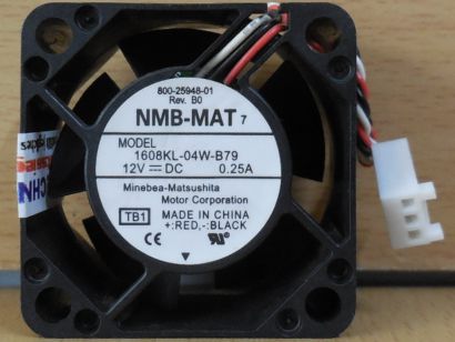 NMB MAT 1608KL-04W-B79 Lüfter 40mm FAN 3-pin 12V 0.25A z.B. für Cisco 2801*GL168
