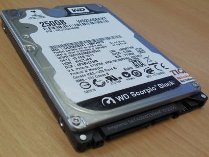 Western Digital WD Scorpio WD2500BEKT-00PVMT0 HDD SATA 250GB 2.5 Festplatte*F811