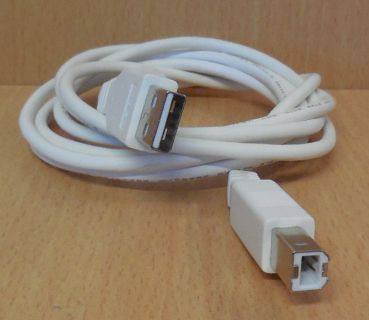 USB 2.0 Kabel weiß 1,8m Typ A Stecker Typ B Stecker Drucker Scanner etc.* pz717
