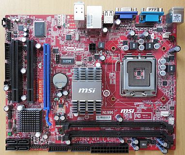 MSI MS-7529 Ver1.6 G31TM-P21 Mainboard +Blende Intel Sockel 775 VGA LAN* m1063