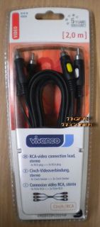 Vivanco Chinch-Videoverbindung stereo 3xChinch-St. - 3xChinch-St.*so46