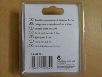 Schwaiger 20x Nagelschellen zum Festverlegen von Kabeln bis 6,5 mm 20 Stück*so75