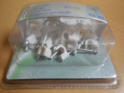 Schwaiger 20x Nagelschellen zum Festverlegen von Kabeln bis 6,5 mm 20 Stück*so75