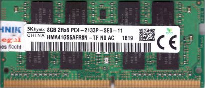 Hynix HMA41GS6AFR8N-TF N0 AC PC4-2133 8GB DDR4 2133MHz RAM HP 820570-005* lr146
