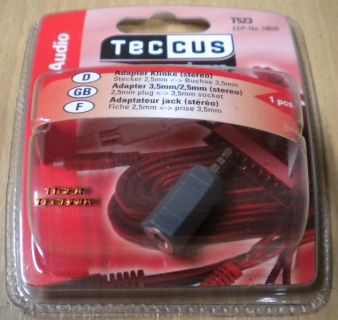 Teccus by Vivanco Audio Klinke Adapter 3,5 mm Buchse 2,5 mm Stecker stereo* so55