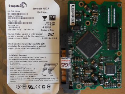 Seagate Barracuda 7200.8 ST3250823AS PCB Controller Elektronik Platine* FE276